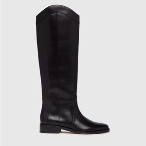 PAIGE Raina Boot, black leather riding boot
